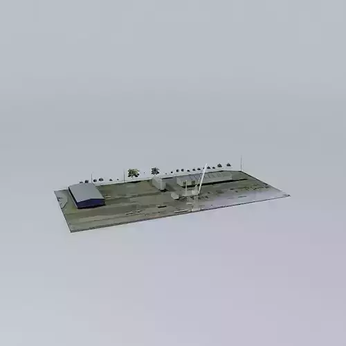 Warehouses industrial building Free 3D model