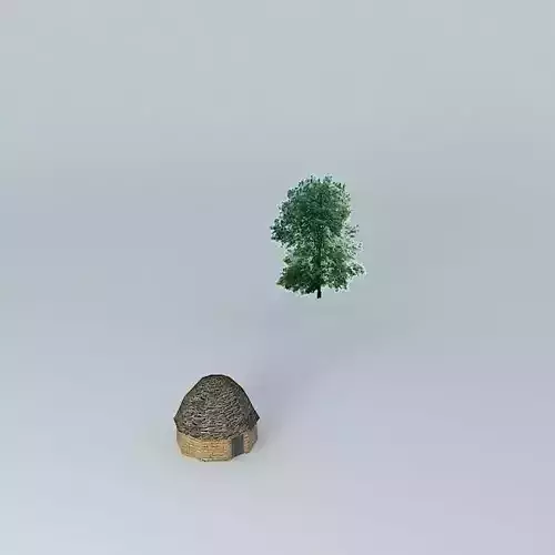 Borie tree and rock Free 3D model Borie tree and rock Free 3D model