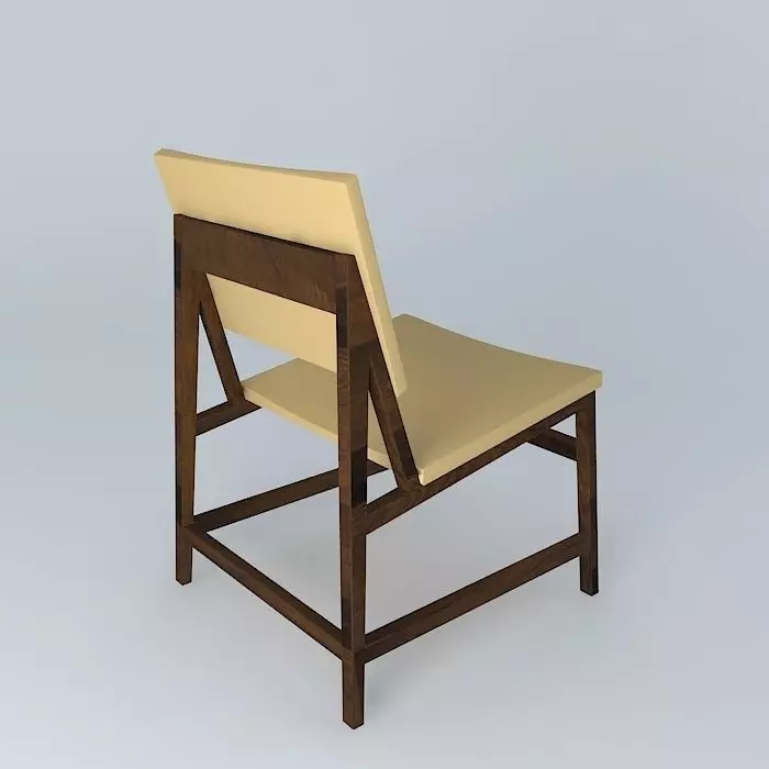 Leather Dining Chair 3D model_0