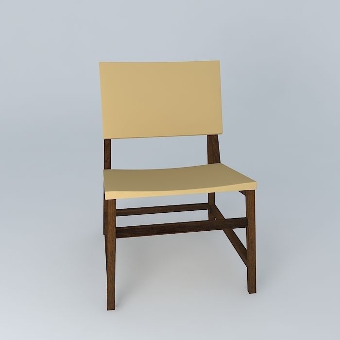 Leather Dining Chair 3D model_2