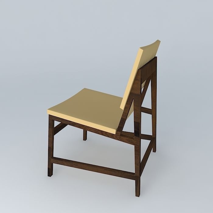 Leather Dining Chair 3D model_1