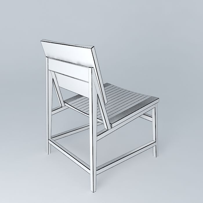 Leather Dining Chair 3D model_3