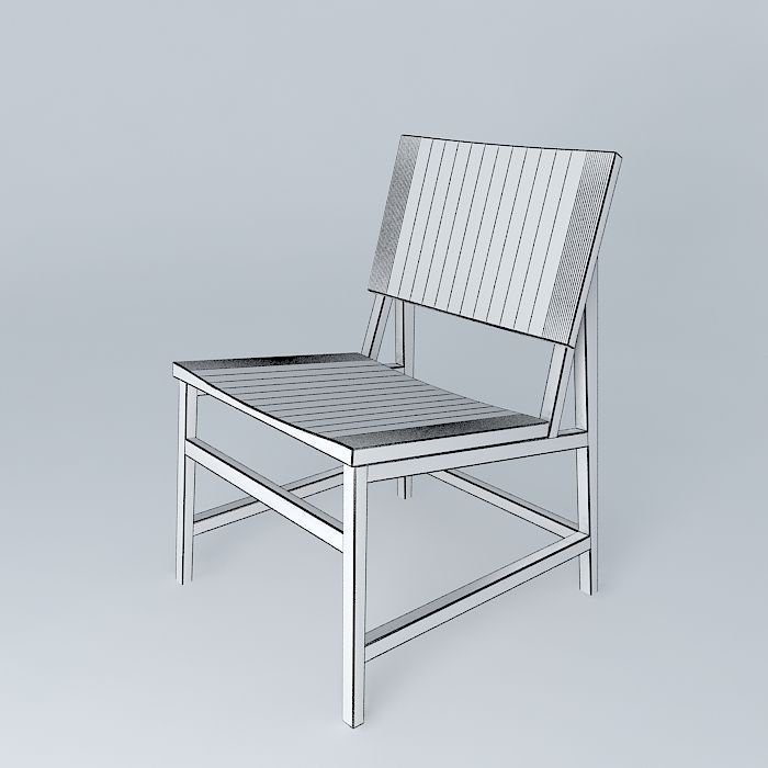 Leather Dining Chair 3D model_4