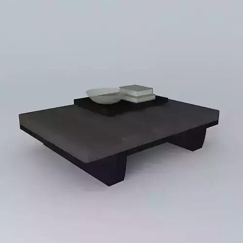 Leather Coffee Table with Tray