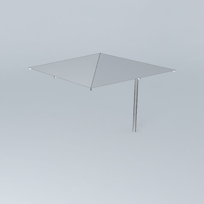 Uhlmann 3m Side Post Umbrella 3D model_4