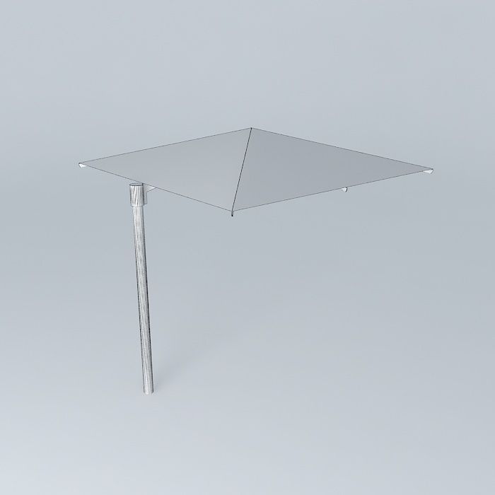 Uhlmann 3m Side Post Umbrella 3D model_3