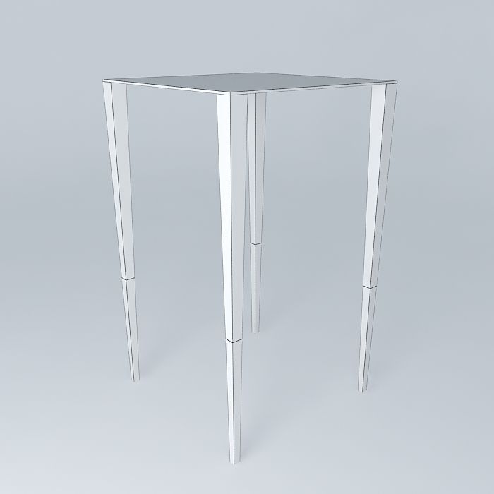Thin Side Table 3D model_3