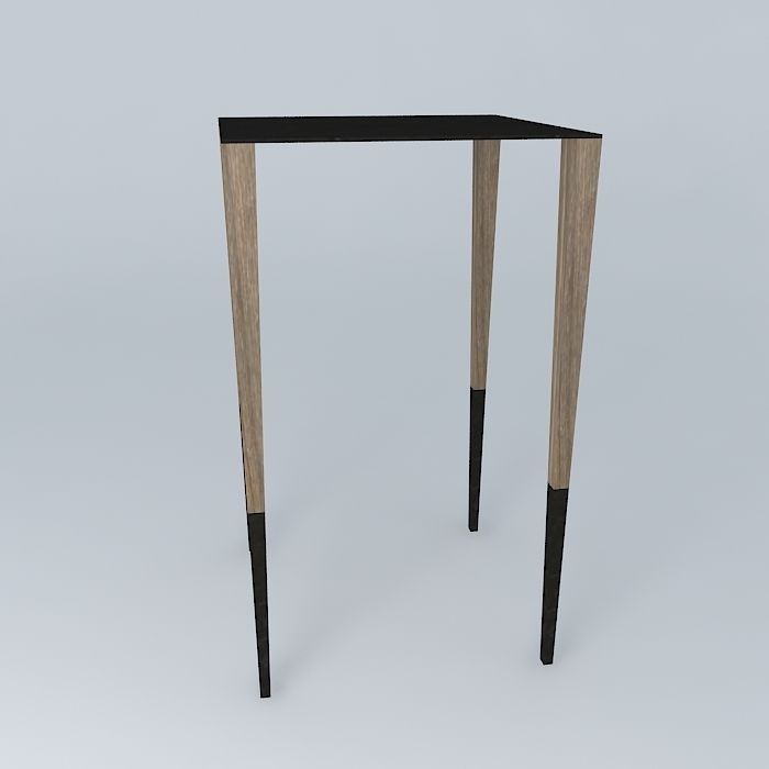 Thin Side Table 3D model_2