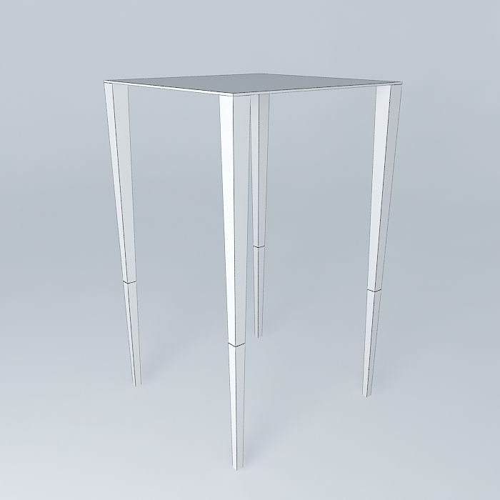 Thin Side Table 3D model_4