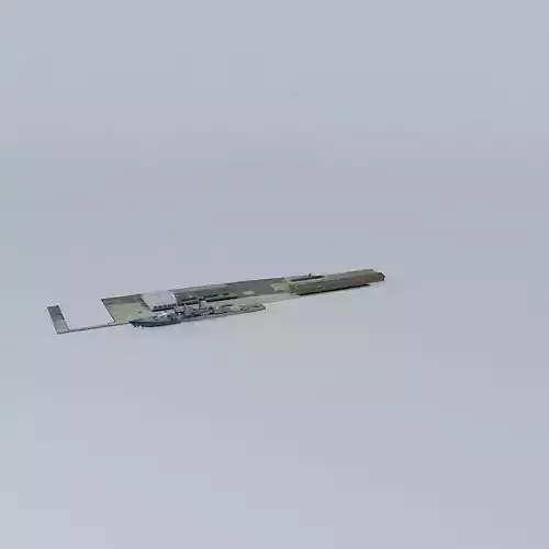 Warehouses ship in sky Free 3D model