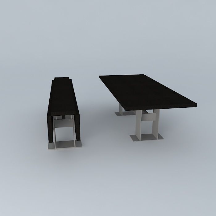 Folding Dining Tables 3D model_2