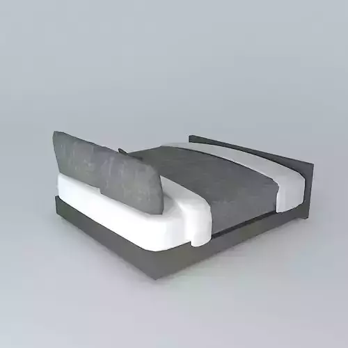 Classic bed with leather base