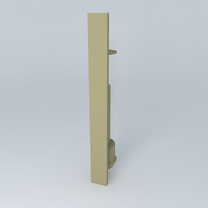 Bronze Candle Sconce 3D model_1
