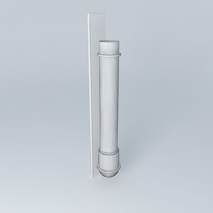 Bronze Candle Sconce 3D model_3