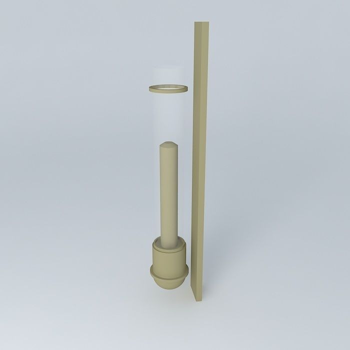 Bronze Candle Sconce 3D model_2