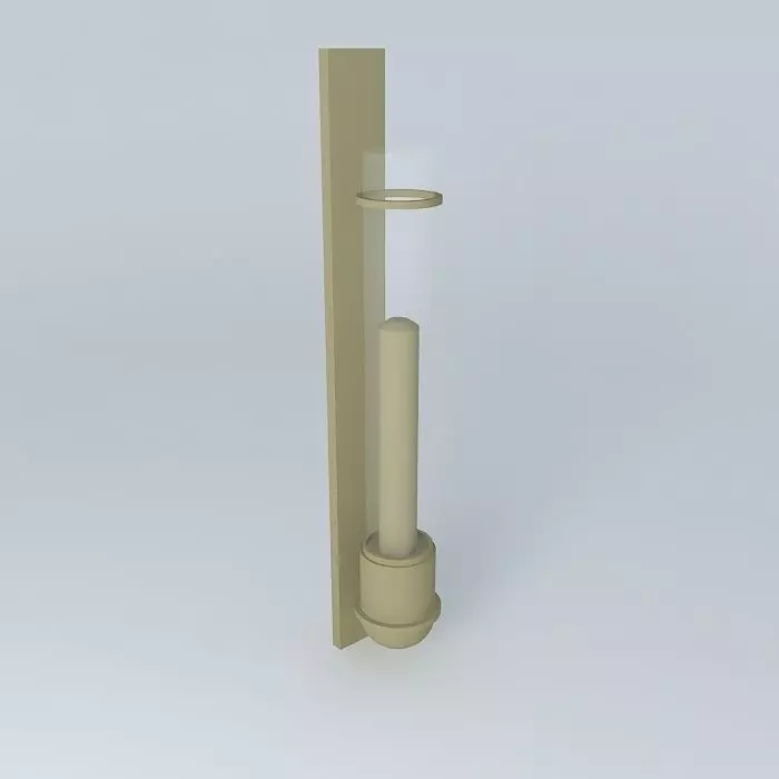 Bronze Candle Sconce 3D model_0