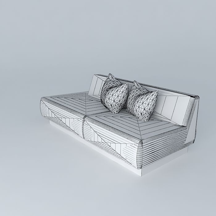 Tight Small Sofa 3D model_4