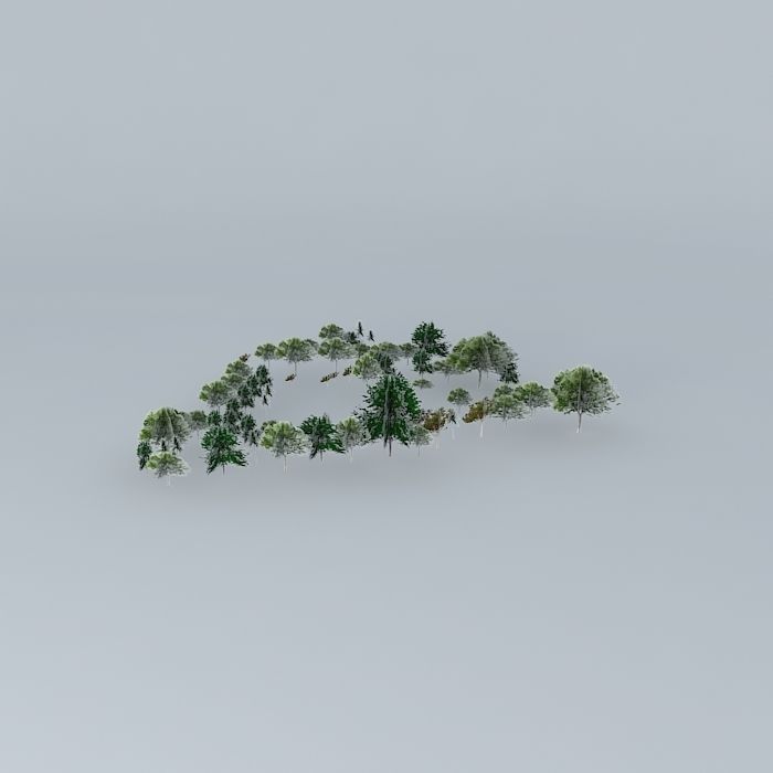 Botanic Garden Trees 01 Free 3D model_1