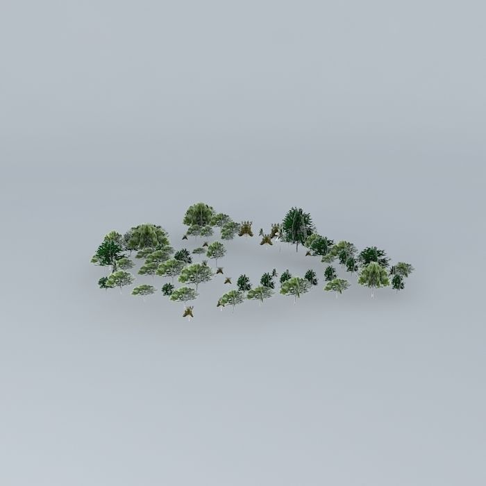 Botanic Garden Trees 01 Free 3D model_2