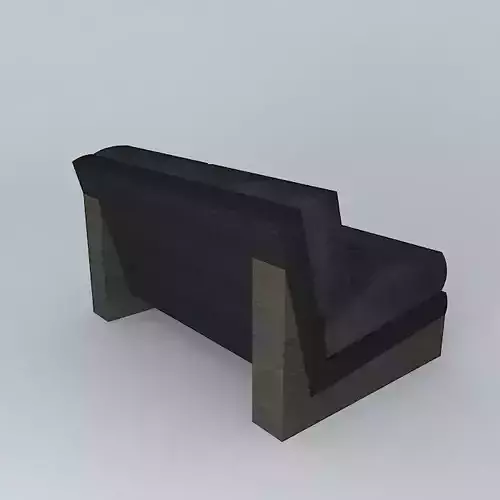 Armless block loveseat
