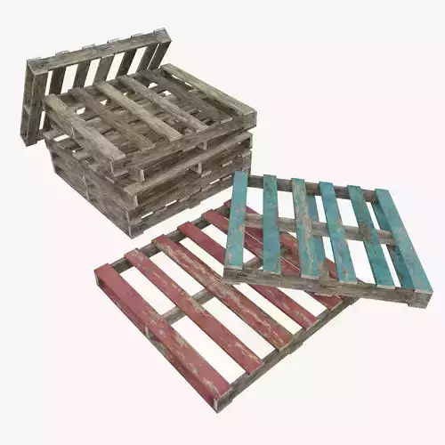 Australian Pallets Low-poly 3D model