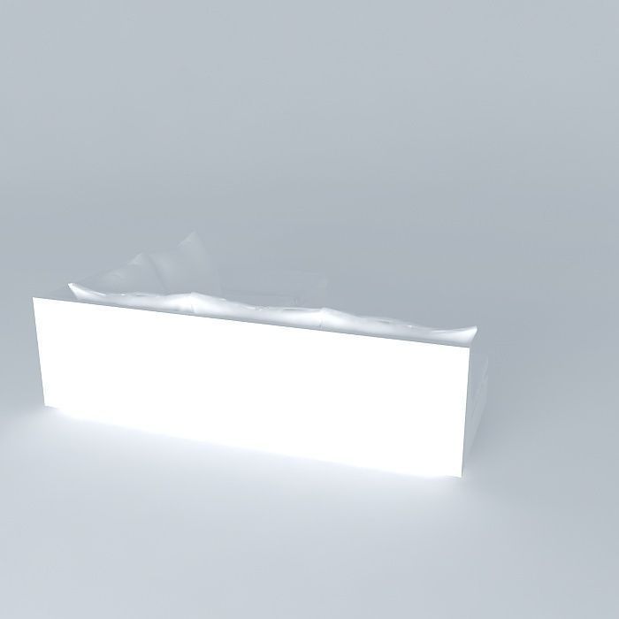 Sectional couch 3D model_1