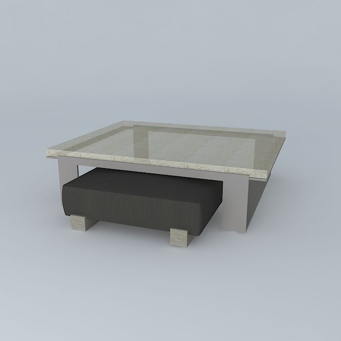 Cast Glass Sled Coffee Table With Leather And Wood Block Ottoman 3d Cast Glass Sled Coffee Table With Leather And Wood Block Ottoman 3d Model Max Obj 3ds