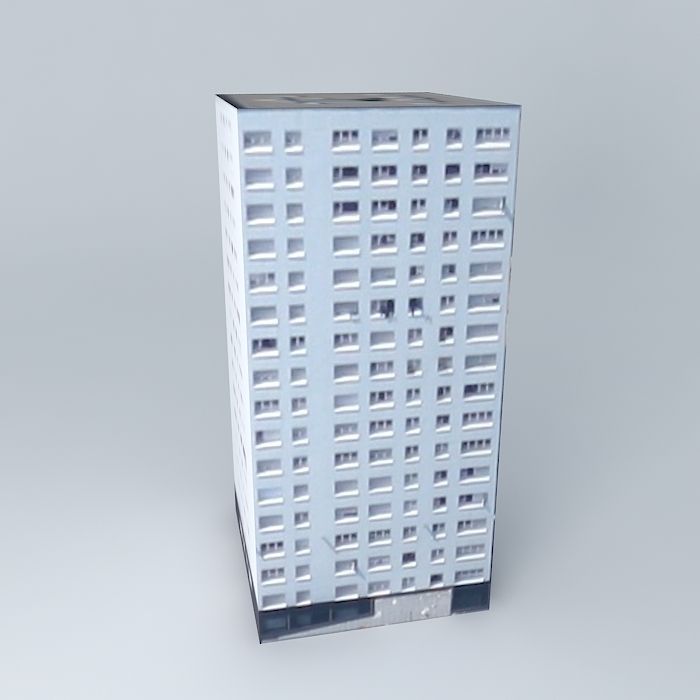 Building located Rouen France Free 3D model_2