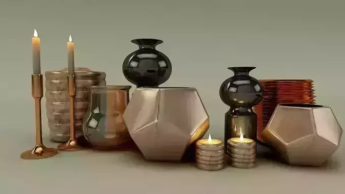 Vase Candles Gothic modern accessory