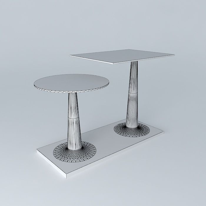 Stem Double End Table 3D model_3