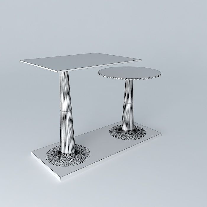 Stem Double End Table 3D model_4