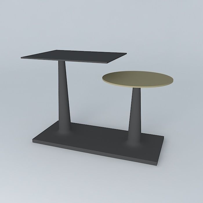 Stem Double End Table 3D model_1