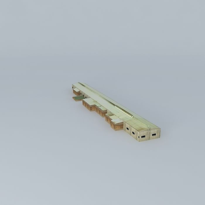 Olympic Dam Uranium Mine Warehouse Free 3D model_2