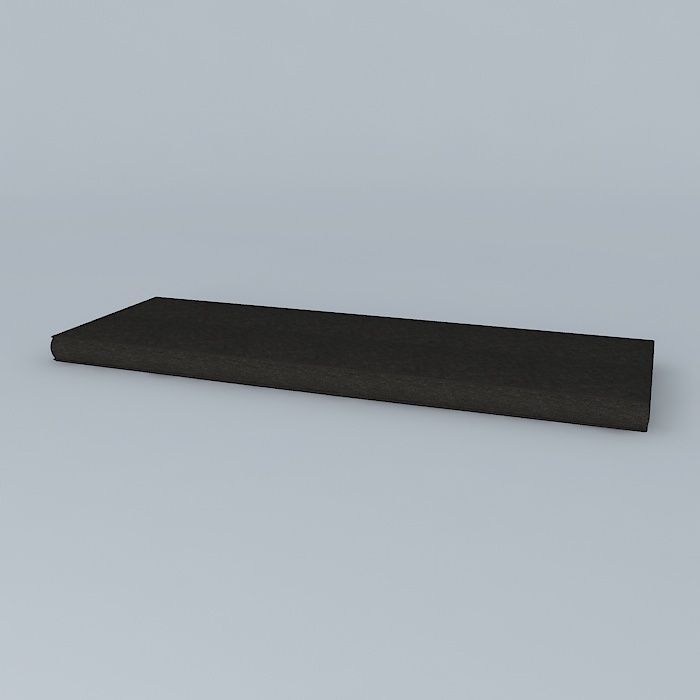 Leather Bench Pad 3D model_1