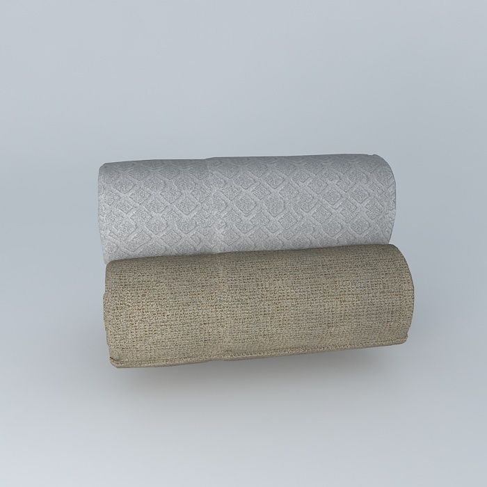 Pyramid of Rolled Towels 3D model_2