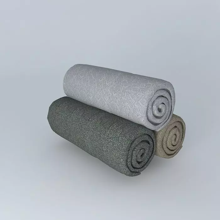 Pyramid of Rolled Towels 3D model_0