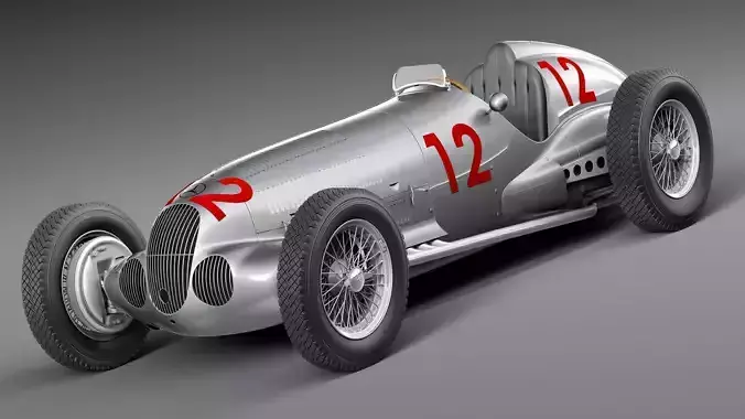 Mercedes-Benz W125 Grand Prix Race Car 3D model