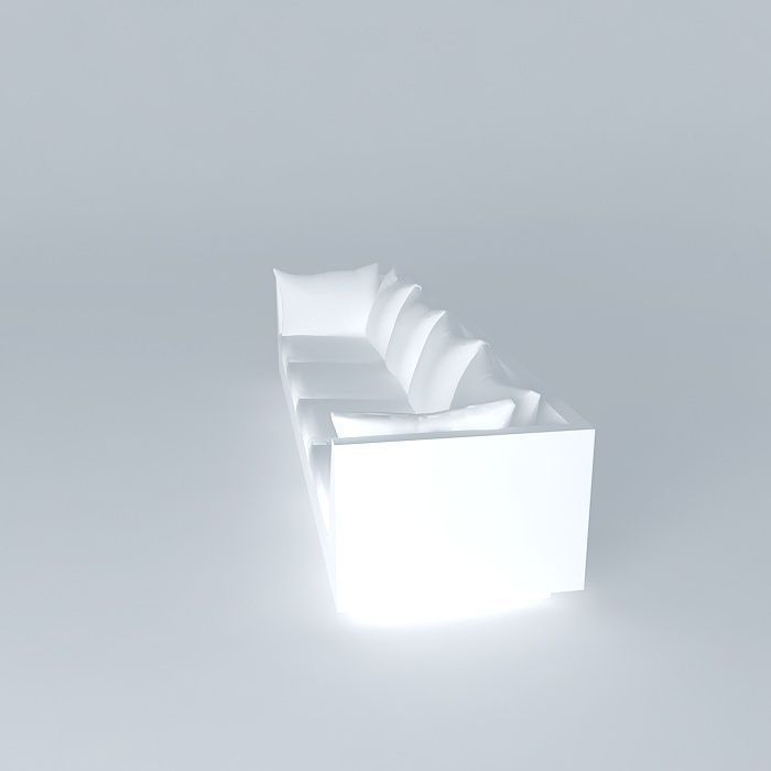 Tall back sofa 3D model_2