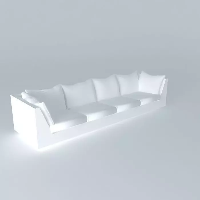 Tall back sofa 3D model_0