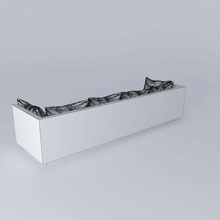 Tall back sofa 3D model_4