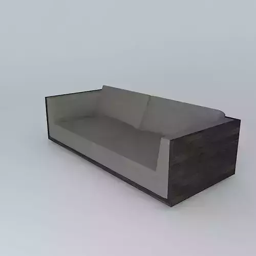 Wood Wraped Sofa