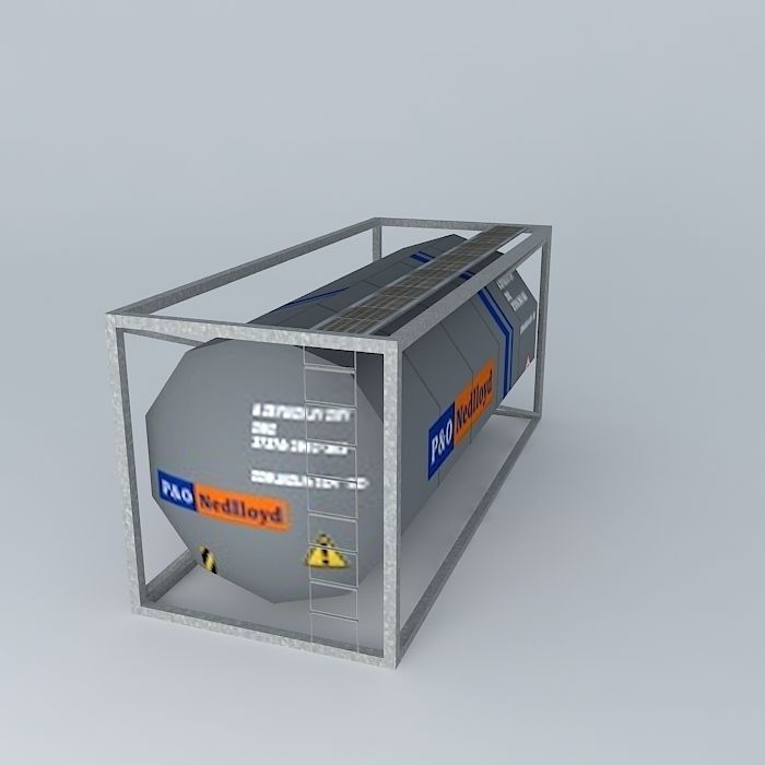 P26O Nedlloyd Tank 20 Container Free 3D model_1
