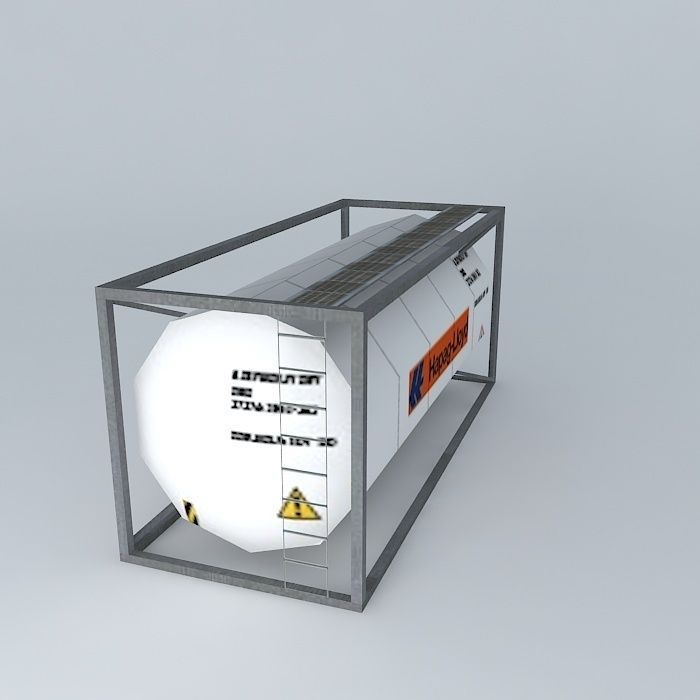 Hapag Lloyd Tank 20 Container Free 3D model_1
