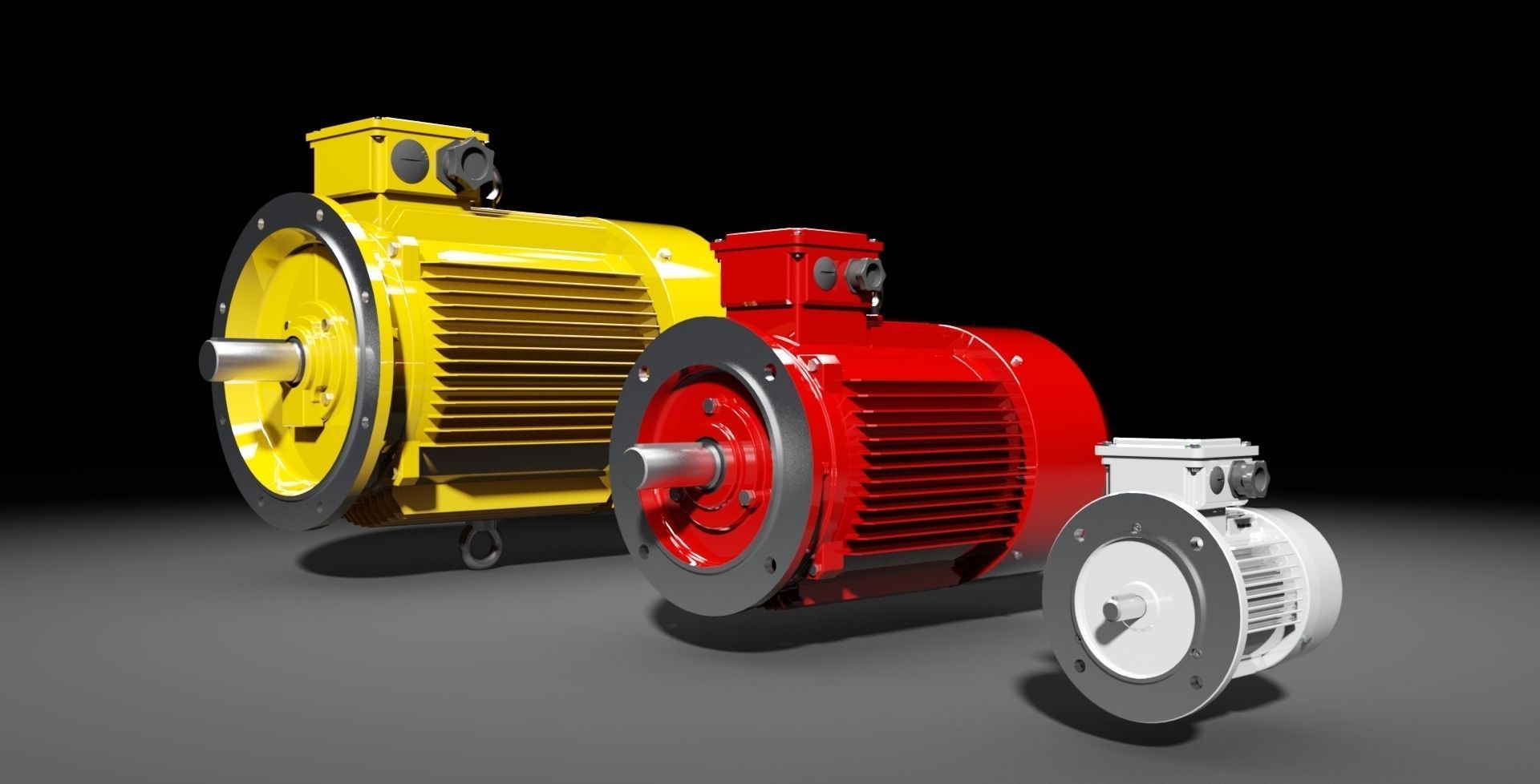 21 CAD Models - Electric motors IEC B5 3D model_7