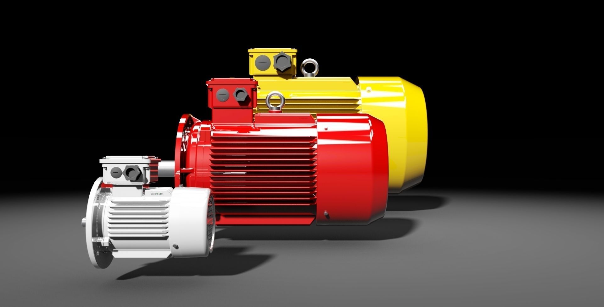 21 CAD Models - Electric motors IEC B5 3D model_8