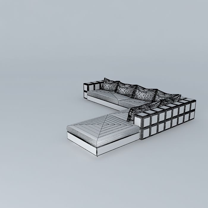 Benson Tufted Sofa 3D model_4