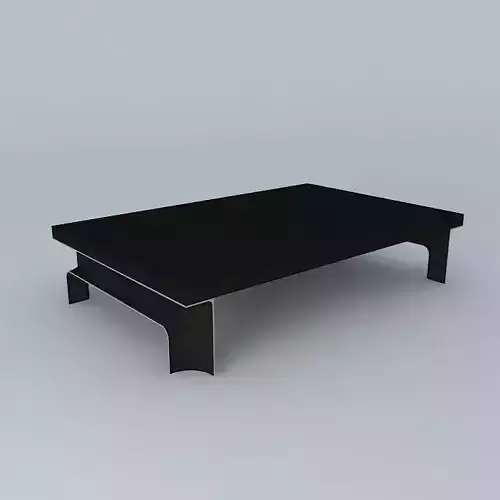 Cut Metal leg coffee Table and Leather Poof