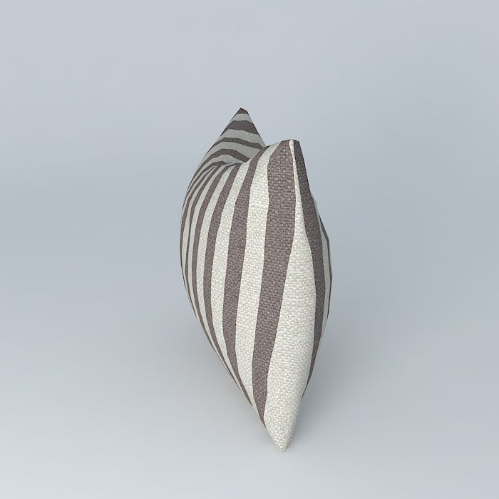 Green Stripe pillow 3D model_2
