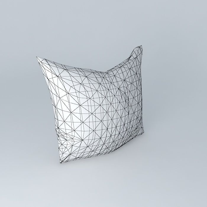 Green Stripe pillow 3D model_3