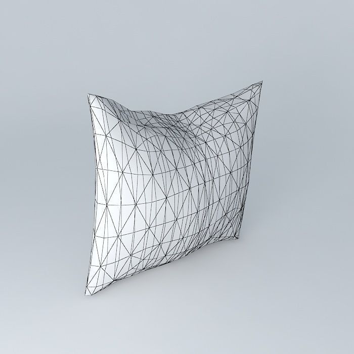 Green Stripe pillow 3D model_4